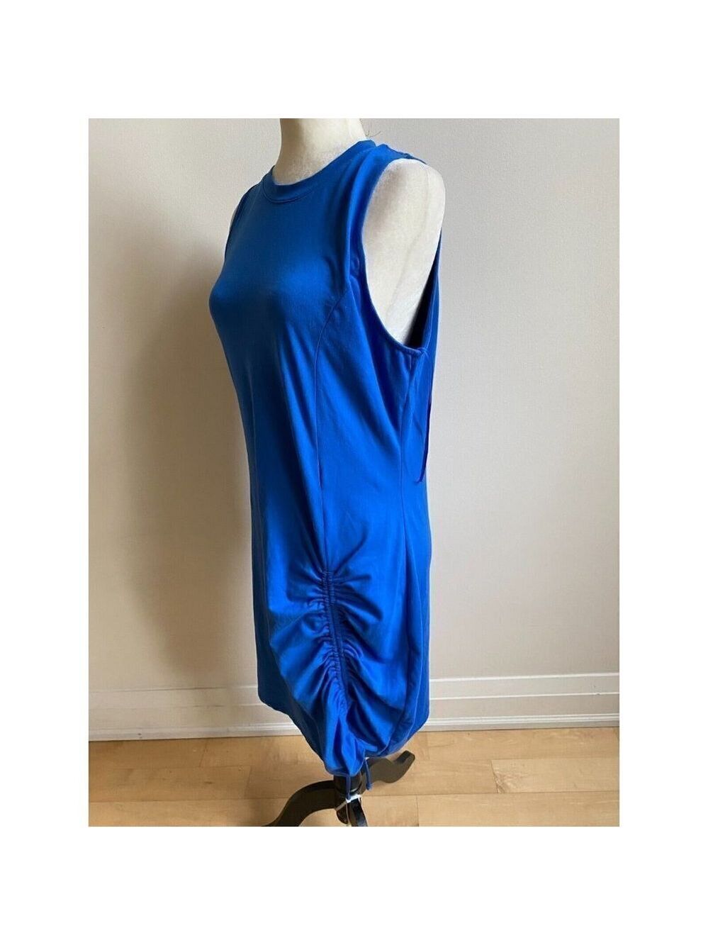 Socialite Women tank blue side ruched Dress BNWOT sz Xlarge side ruched - Picture 3 of 8